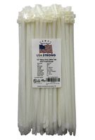 Heavy Duty Cable Ties, Premium Zip Ties for Cable Management - 120 LB Tensile Strength Nylon (12 Inch 100 Pack, White)