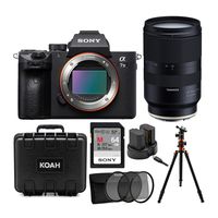 Sony a7 III Full Frame Mirrorless Interchangeable-Lens Camera (Body Only) with Tamron 28-75mm f/2.8 Di III RXD Lens for Sony E Bundle (7 Items)