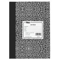 TOPS Lab Notebook, 10 x 7 3/8 Inches, Hard Marble Cover, Quadrille Ruled, 5 Squares per Inch, 60 Sheets, White, (35128)