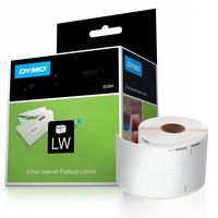 DYMO LW 2-Part Internet Postage Labels for LabelWriter Label Printers, White, 2-1/4'' x 7-1/2'', 1 roll of 150 (30384)
