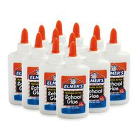 Elmer's Liquid School Glue, Washable, 4 Ounces Each , 12 Count - Great for Making Slime