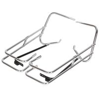 Chrome Saddle Bag Guard Rail Bracket For Harley Touring FLHR FLHT FLHTCUSE 97-08