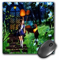 3dRose LLC 8 x 8 x 0.25 Inches Alice at The Door to Wonderland Mouse Pad (mp_17950_1)