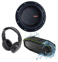 Memphis Audio MOJO MJM644 6.5 inch 1400 Watt Competition Subwoofer+Speaker+Headphones