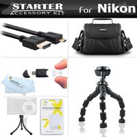 Starter Accessories Kit For Nikon COOLPIX B700, P900, P610, P600 Wi-Fi Digital Camera Includes Carrying Case + 7 Flexible Tripod + Micro HDMI Cable + LCD Screen Protectors + Mini Tripod + More