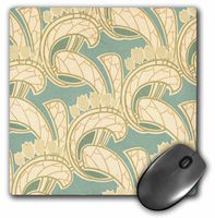 3dRose LLC 8 X 8 X 0.25 Inches Leaves and Flowers Nouveau Mouse Pad (mp_22310_1)