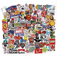 HOMEJIA 100Pcs Different Types Waterproof Vinyl Graffiti Home Decor Doodle Laptop Truck Motorcycle Bike Skateboard Guitar Travel Case Decal Accessories Window Sticker