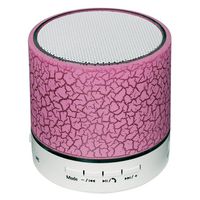 Rechargeable Bluetooth Speaker Mini Speaker Color Change Led Light Portable Speakers with Microphone Support Tf Card Compatible Cellphones Samsung Galaxy S9 S8 S7 S7 Edge S6 Android iPad Laptops Pink