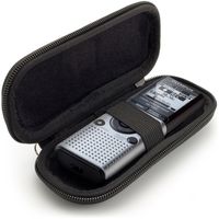 igadgitz U6688 EVA Carrying Hard Case Cover Compatible with Olympus Digital Voice Recorders - Black