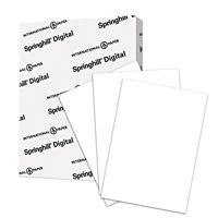 Springhill Cardstock Paper, White Paper, 80lb, 175gsm, 8.5 x 11, 92 Bright, 1 Ream / 250 Sheets - Vellum Card Stock, Thick Paper (016200R)