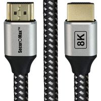 SecurOMax HDMI Cable (8K, HDMI 2.1, 48Gbps) with Braided Cord, 3 Feet