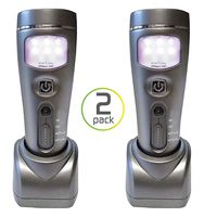 Capstone Lighting 4-in-1 Eco-I-Lite, 2 Pack - Emergency Flashlights, Night Light, Power Failure Light and Work Light - This Rechargeable LED Flashlight is Perfect for Power Outages and Hurricanes