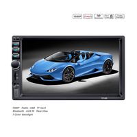 LSLYA Car Stereo Bluetooth Radio 2DIN Digital Capacitive Touch Screen MP3 MP5 HD Player, FM/AUX in/USB/TF Card, with Rear View Camera External Microphone Wireless Remote Control