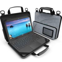 UZBL 11-11.6 inch Work-in Chromebook Laptop Case with Pouch and Shoulder Strap
