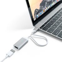 Satechi Aluminum Type-C HDMI Adapter 4K (60Hz) - Compatible with 2016/2017/2018 MacBook Pro, 2018 MacBook Air, 2018 iPad Pro, 2015/2016/2017 MacBook, Microsoft Surface Go