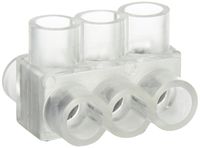 Burndy BIBD250-3 Unitap Multi Port Double-Sided, 3 Ports, 10-250 AWG/kcmil Wire Range, 2.97" Length, 2.64" Width, 2.13" Height