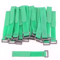 Pasow 25pcs 8-Inch Cable Ties with plastic buckle Reusable Wire Cord Straps - Green