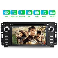 Car Stereo Radio with Bluetooth 6.2 Inch Touch Screen Multimedia Player with Mirror Link,Steering Wheel Control,CD,DVD,FM Radio Head Unit for Jeep Wrangler Chrysler Dodge