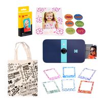 KODAK Smile Instant Print Digital Camera (Blue) Magnetic Photo Frames Kit