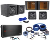 2 Kicker L7S124 12" Solobaric L7S Car Subs+Vented Box+1500W Amplifier+Amp Kit