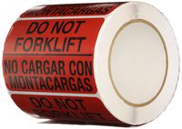TapeCase"Do Not Forklift/No Cargar Con Montacargas" Label - 500 per Pack (1 Pack)