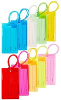 Sodsay 10 Pack Luggage Tag Suitcases Plastic Travel Bag & Baggage ID Label Tags (01 Mixed Colors)