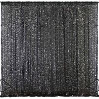 Efavormart 20FT Black Payette Sequin Backdrop Photography Background Sequin Fabric Photo Booth Backdrop Studio Background - 1 PCS