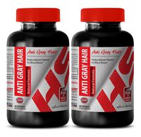 L tyrosine Organic - Anti Gray Hair Natural Formula - for Hair and Scalp Support (2 Bottles)