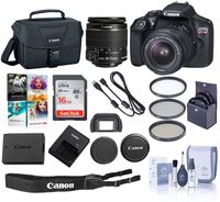 Canon EOS Rebel T6 Digital SLR Camera Kit with EF-S 18-55mm f/3.5-5.6 IS II Lens - Bundle With Camera Case, 16GB SDHC Card, Cleaning Kit, 58mm UV Filter, Software Package