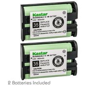 Kastar Battery 2-Pack Type 35 Cordless Telephone Battery for Panasonic HHR-P107 HHR-P107A HHR-P107A/1B BB-GTA150 BB-GT1500B KX-TG6021M KX-TG6022B KX-TG6023M KX-TG6053 KX-TG6054 KX-TG6071 KX-TG6072