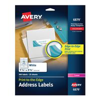 Avery Laser Labels, Matte, Mailing, 3-3/4 x 1-1/4, 300 per Pack (6879)