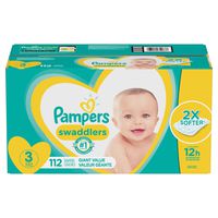Diapers Size 3, 112 Count - Pampers Swaddlers Disposable Baby Diapers, Giant Pack