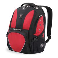 SWISSGEAR 17.5" Nylon Backpack, Black/Red