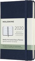 Moleskine Classic 12 Month 2020 Weekly Planner, Hard Cover, Pocket (3.5" x 5.5") Sapphire Blue