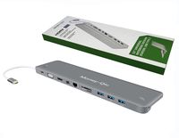 MY-Docing01-USB C HUB;USB Type C HDMI/VGA/SD/RJ45/Mini Display/4K HDMI/4K Mini Display SD Card Reader, PD Charger Port, 3 USB 3.0 for Apple MacBook Pro 2017, Dell XPS 13, Google Chromebook