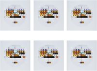 3dRose MENORAH - MOSAIC - Greeting Cards, 6 x 6 inches, set of 6 (gc_8354_1)