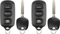 KeylessOption Keyless Entry Remote Control Fob Uncut Blank Car Ignition Key For HYQ12BAN, HYQ12BBX (Pack of 2)