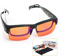 ElementsActive Fitover Anti-Blue Blocking Computer Glasses | Fits Over Prescription Eyeglasses | Amber Orange to Block Blue Light | Better Night Sleep & Reduce Eyestrain Migraine Headaches Insomnia