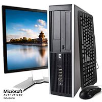 HP Elite Desktop Computer, Intel Core i5 3.1 GHz, 8 GB RAM, 500 GB HDD, Keyboard & Mouse, Wi-Fi, 17in LCD Monitor, DVD-RW, Windows 10, (Renewed)