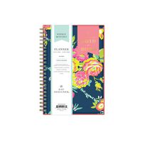 Day Designer for Blue Sky 2019-2020 Academic Year Weekly & Monthly Planner, Flexible Cover, Twin-Wire Binding, 5" x 8", Peyton Navy