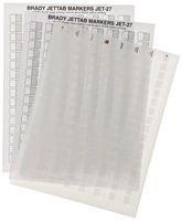 Brady JET-27-117-5 0.5" Width x 0.75" Height, B-117 Self-Laminating Vinyl, White/Translucent Ink Jet Printable Label (Pack of 5000)