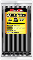 Pro Tie B5LDSM100 5.9-Inch Screw Mount Light Duty Cable Tie, UV Black Nylon, 100-Pack