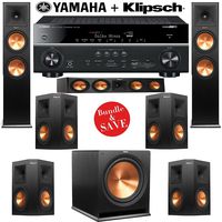 Klipsch RP-280F 7.1 Reference Premiere Home Theater System with Yamaha RX-V681BL 7.2-Ch Network A/V Receiver