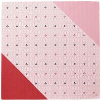 HAMAMONYO Furoshiki(35.5 in.) 'Flower Crest & Hexagonal Pattern'