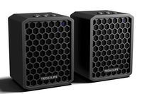 Tech-Life Twins- Mountable Stereo Travel Bluetooth Speakers. 2-Pack. 100% Wireless, 20 watts, 14hr Battery, Splashproof, w/Speakerphone - Black