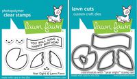 Lawn Fawn - Year Eight - Fortune Cookie Stamp and Die Set - 2 Item Bundle