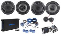 Rockville RV65.2C 6.5" Component+Coaxial Car Speakers + 5-Ch Amplifier + Amp Kit