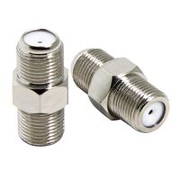 Female to Female Coaxial Connector, 2-Pack F Type Coax Cable Extension Coupler Barrel RFAdapter for Antenna, RG6 Coax Cable