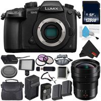 Panasonic Lumix DC-GH5 Mirrorless Micro Four Thirds Digital Camera (Body Only) + Panasonic 8-18mm f/2.8-4 Lens + 128GB Class 10 Memory Card Bundle