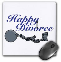 3dRose LLC 8 x 8 x 0.25 Inches Mouse Pad, Funny Happy Divorce Broken Ball and Chain Design (mp_102582_1)